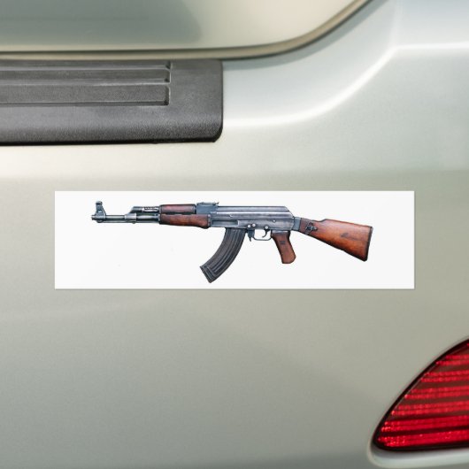 AK-47 BUMPERSTICKER (Op auto)