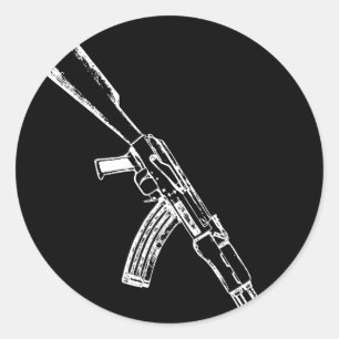 AK-47 Kalashnikov AK47 Geweer Eigenaar Ronde Sticker