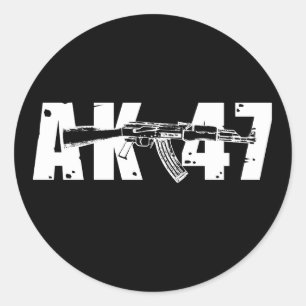 AK-47 Kalashnikov Geweer Pistool Rechten Ronde Sticker