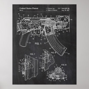 AK-47 Poster voor vergrendeling van bouten