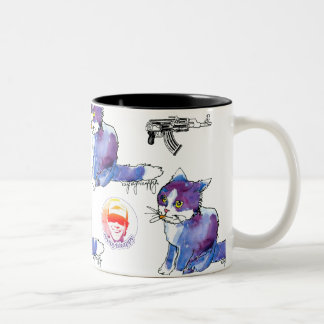 AK-47 Scribbles Mug Tweekleurige Koffiemok