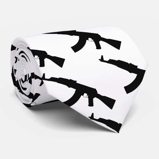 Ak 47 silhouet stropdas (Opgerold)