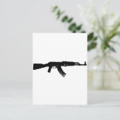 AK-47 Silhouette Briefkaart (Staand voorkant)