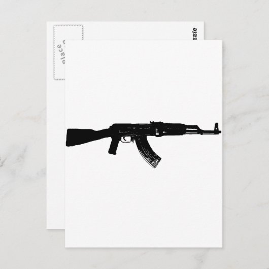 AK-47 Silhouette Briefkaart (Voorkant / Achterkant)