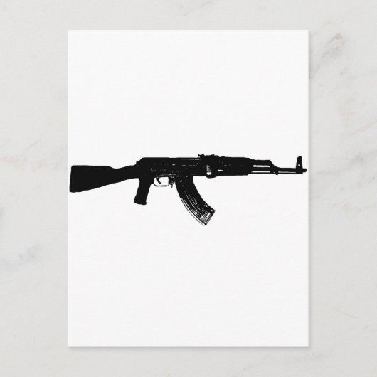 AK-47 Silhouette Briefkaart (Voorkant)