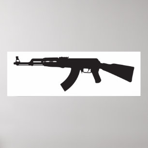 AK-47 Silhouette Poster