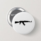 AK-47 Silhouette Ronde Button 5,7 Cm (Voorkant /achterkant)