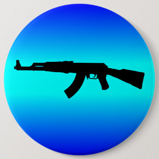 AK-47 Silhouette Ronde Button 6,0 Cm