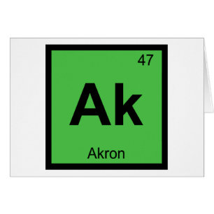 Ak - Akron Ohio Chimie Symbole du tableau périodiq
