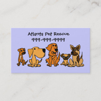 AK- cartes de visite de bande dessinée de chiots