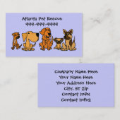AK- cartes de visite de bande dessinée de chiots (Devant / Derrière)
