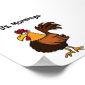 AK- I HATE Mornings Rooster Poster (Coin)