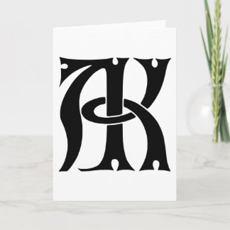 AK Monogram Notitiekaartje