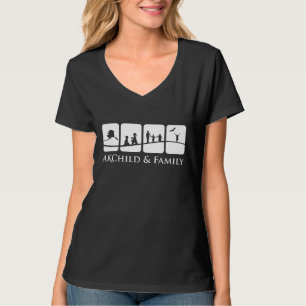 AK T-shirt voor kinderen en gezinnen V-nekkige vro