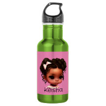 AKA - Bruin Meisje in Roze en Groen