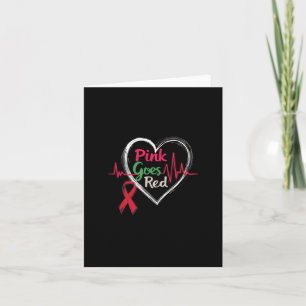 AKA Pink Goes Red Heart Gezondheidsvoorlichting Ko Kaart