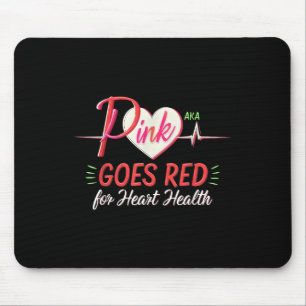 AKA Pink Goes Red Heart Gezondheidsvoorlichting Ko Muismat