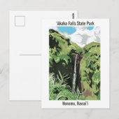 Akaka Falls Hawaii Waterfall Tropical Landscape  Briefkaart (Voorkant / Achterkant)