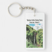 Akaka Falls Hawaii Waterfall Tropical Personalized Sleutelhanger (Voorkant)