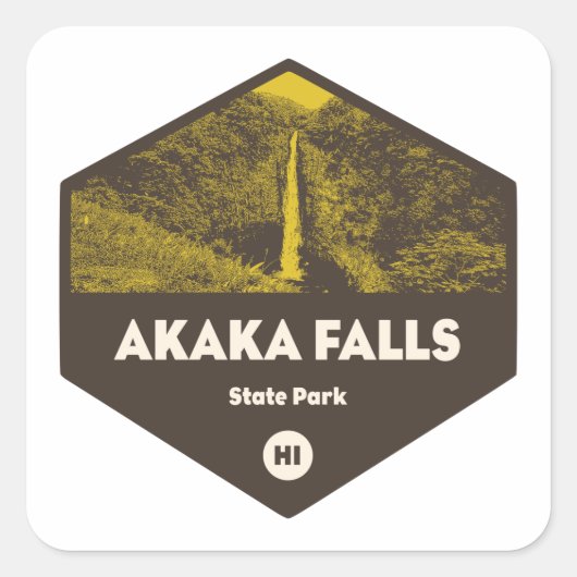 Akaka Herfst State Park Hawaii Vierkante Sticker (Voorkant)