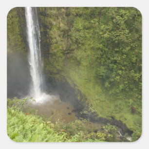 Akaka-waterval, Hamakua-kust, eiland Hawaii, Vierkante Sticker