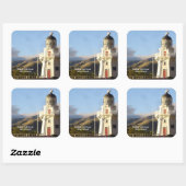 Akaroa Lighthouse, Nieuw-Zeeland Vierkante Sticker (Vel)