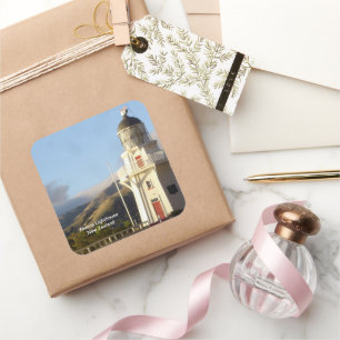 Akaroa Lighthouse, Nieuw-Zeeland Vierkante Sticker