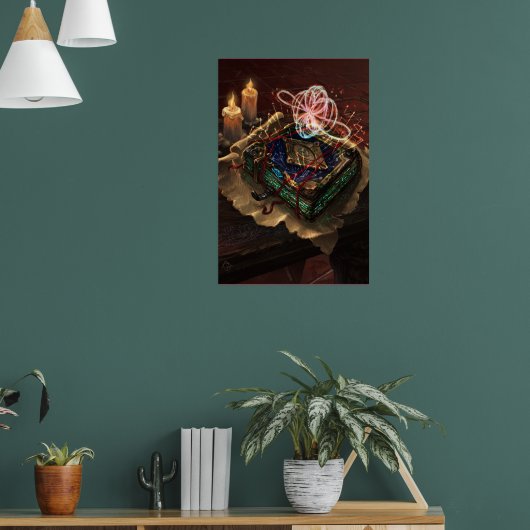 Akasha Codex - mystical esoteric fantasy art Poster (Woonkamer 1)