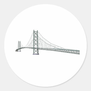Akashi Kaikyo Suspension Bridge: Pearl Bridge Ronde Sticker