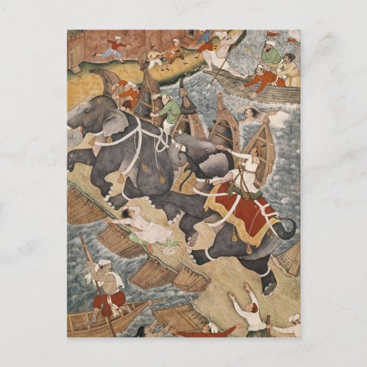 Akbar Tames the Savage Elephant, Hawa'i Briefkaart (Voorkant)