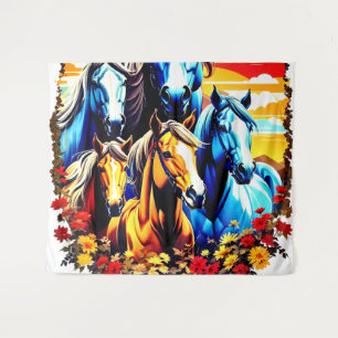 Akbars Horses Crewneck - Horses Gift Wandkleed