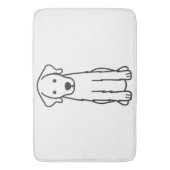 Akbash Dog Cartoon Badmat (Voorkant Verticaal)