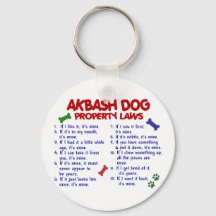 AKBASH DOG Property Laws 2 Sleutelhanger
