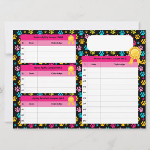 AKC Agility Master Jumper Title Tracker Kaart