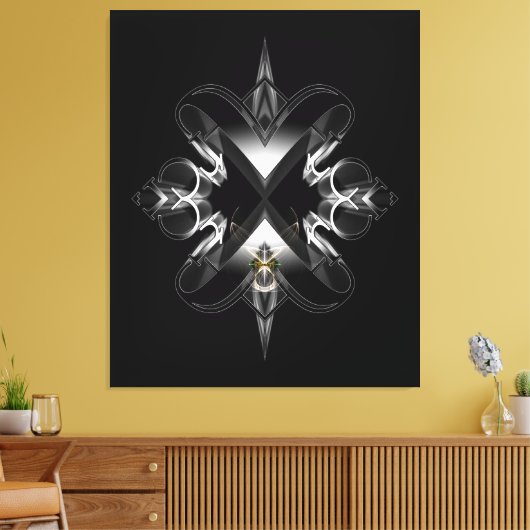 Akcenccured Emblem on Black op Xzendor7 Canvas Afdruk (Insitu (Woonkamer))