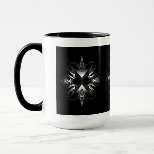 Akcenccured Emblem on Black op Xzendor7 Mok (Links)
