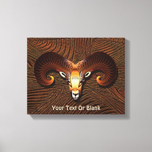 Akedah - Fractal Ram's hoofd Canvas Afdruk (Voorkant)