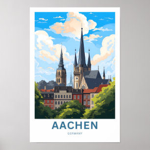 Aken Duitsland Travel Print