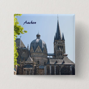 Aken Vierkante Button 5,1 Cm