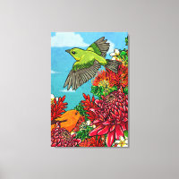 Akepa O' Hawaii 24x36 Grande toile Impression