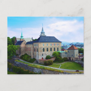 Akershus Castle in Olso, Noorwegen Briefkaart