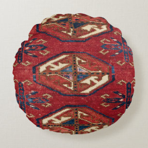 Akhal Oasis Red Stars Blue Star Medallion Rond Kussen