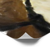 Akhal-Teke Horse Portrait Poster Imprimer (Coin)