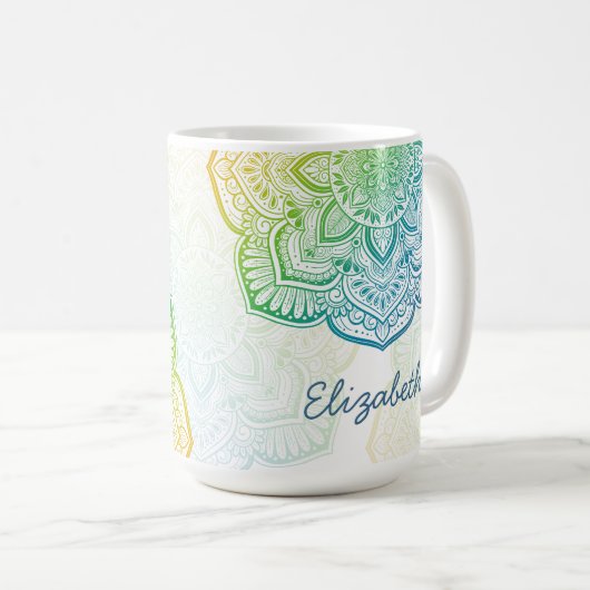Aki Mandala 15 oz. Personalized Mug (Devant droit)