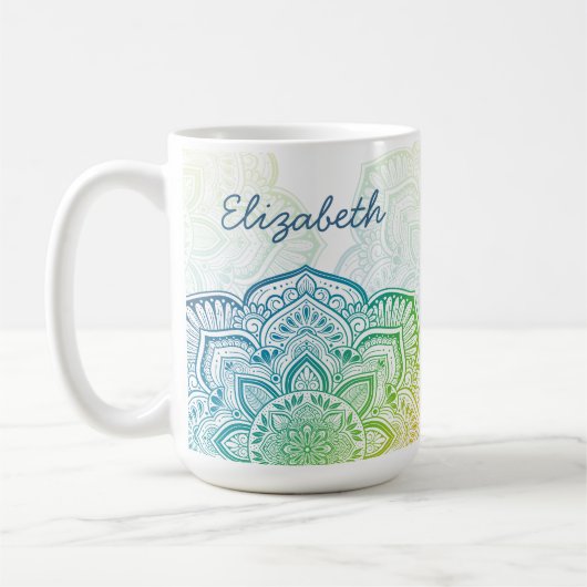Aki Mandala 15 oz. Personalized Mug (Gauche)