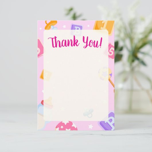 Akili en ik Baby shower bedankkaart (Staand voorkant)