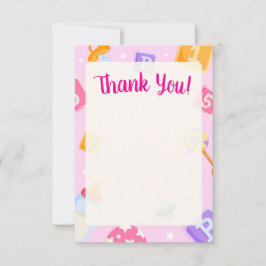 Akili en ik Baby shower bedankkaart