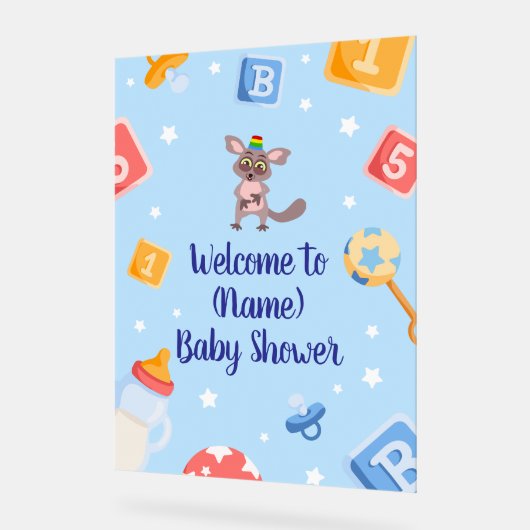 Akili en mij Baby shower Acryl Bord (Hoek)
