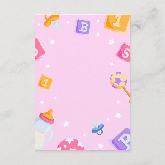 Akili en mij Baby shower Informatiekaartje (Achterkant)