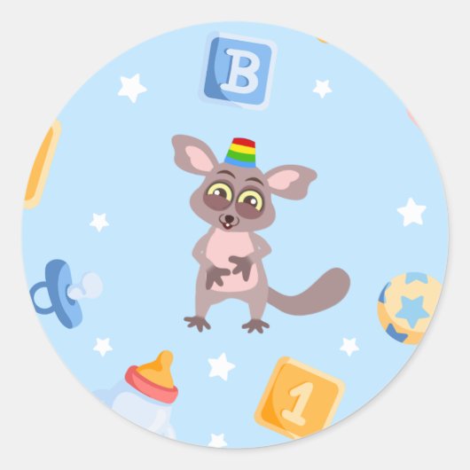 Akili en mij Baby shower Sticker (Voorkant)